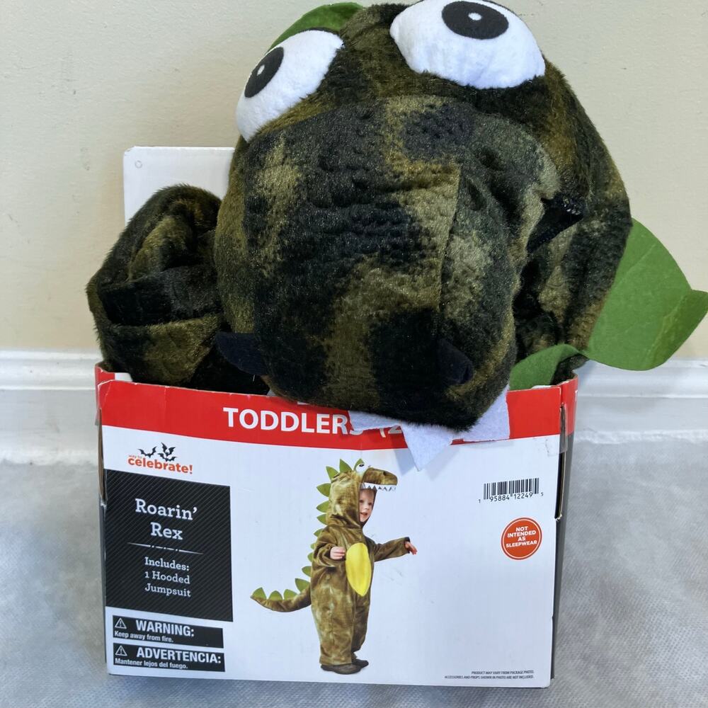 Toddler Size 2T Roarin Rex T-Rex Halloween Costume Jumpsuit Way to Celebrate